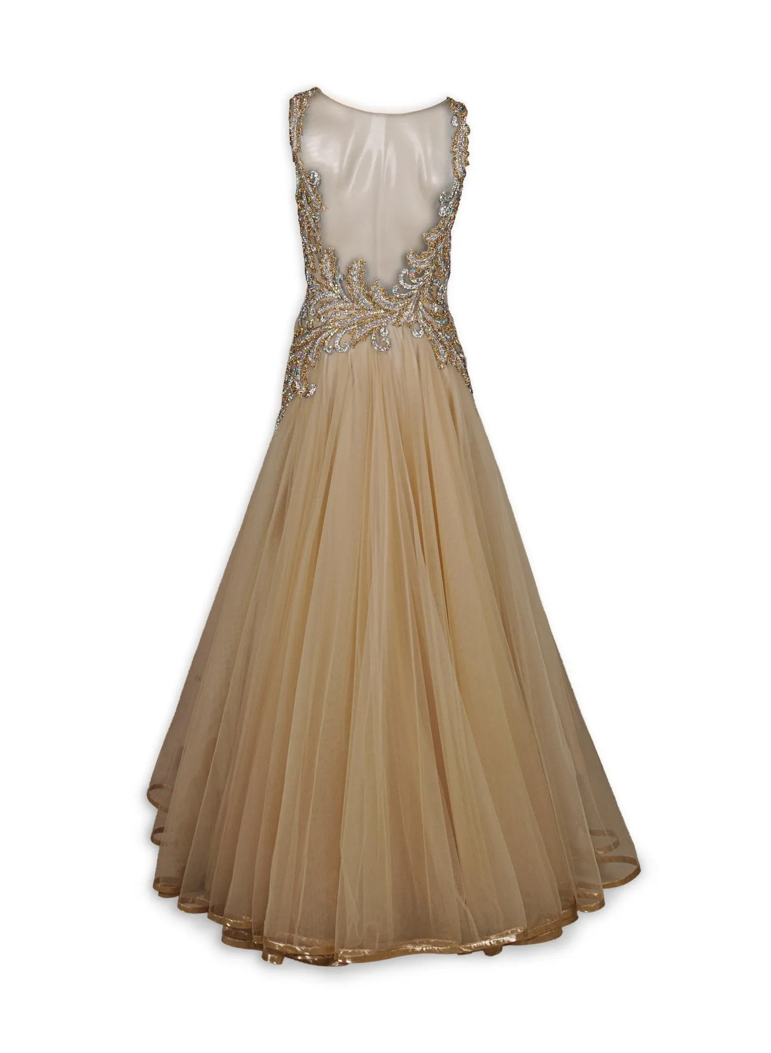 Beige color Indo Western Gown