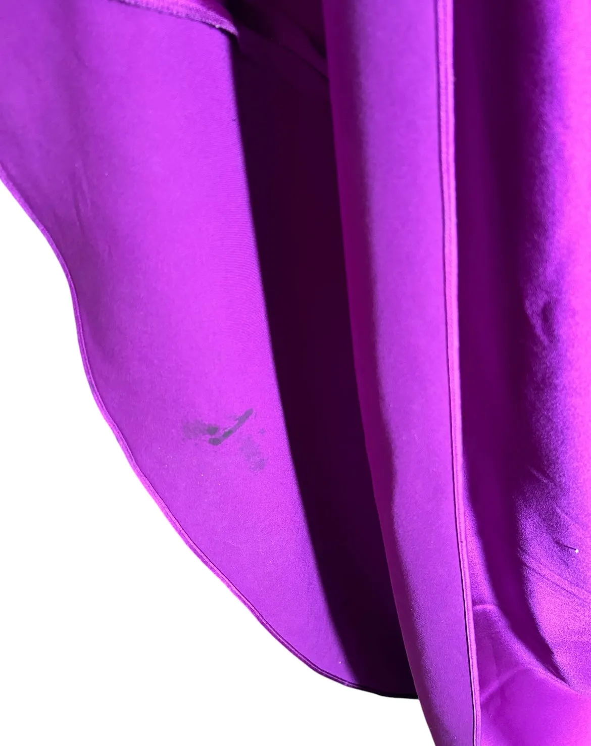 Bellville Sassoon Jewel Tone Purple Partial-Bias Cut Silk Gown