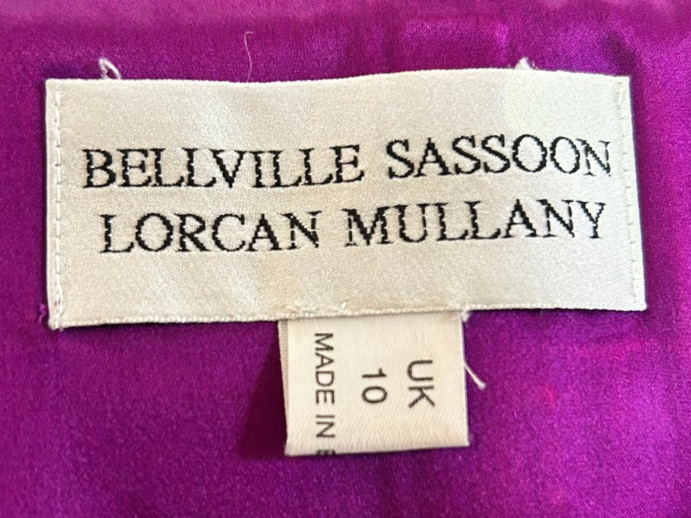 Bellville Sassoon Jewel Tone Purple Partial-Bias Cut Silk Gown