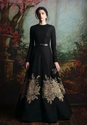 Black Color Floor Length Gown inspired from Sabyasachi