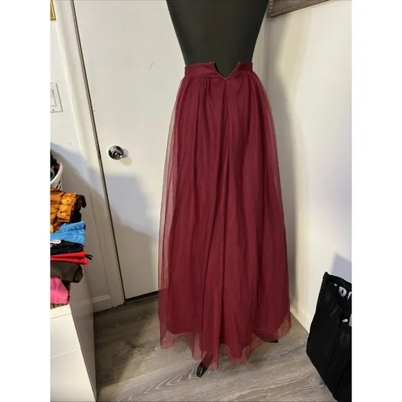 Blondie Nites By Stacy Sklar Juniors Sz 1 Mesh Ball Gown  Wedding Maxi Skirt