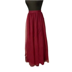 Blondie Nites By Stacy Sklar Juniors Sz 1 Mesh Ball Gown  Wedding Maxi Skirt