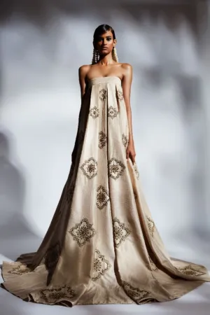 Box Pleat Gown
