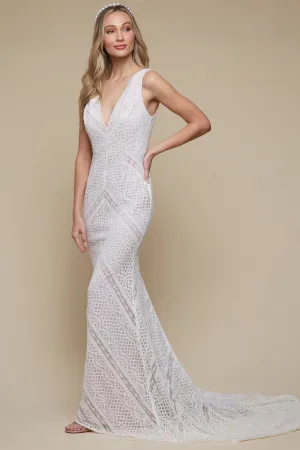 BRIDESMAID, BRIDAL, WHITE DRESS, WEDDING DRESS  MF21080..