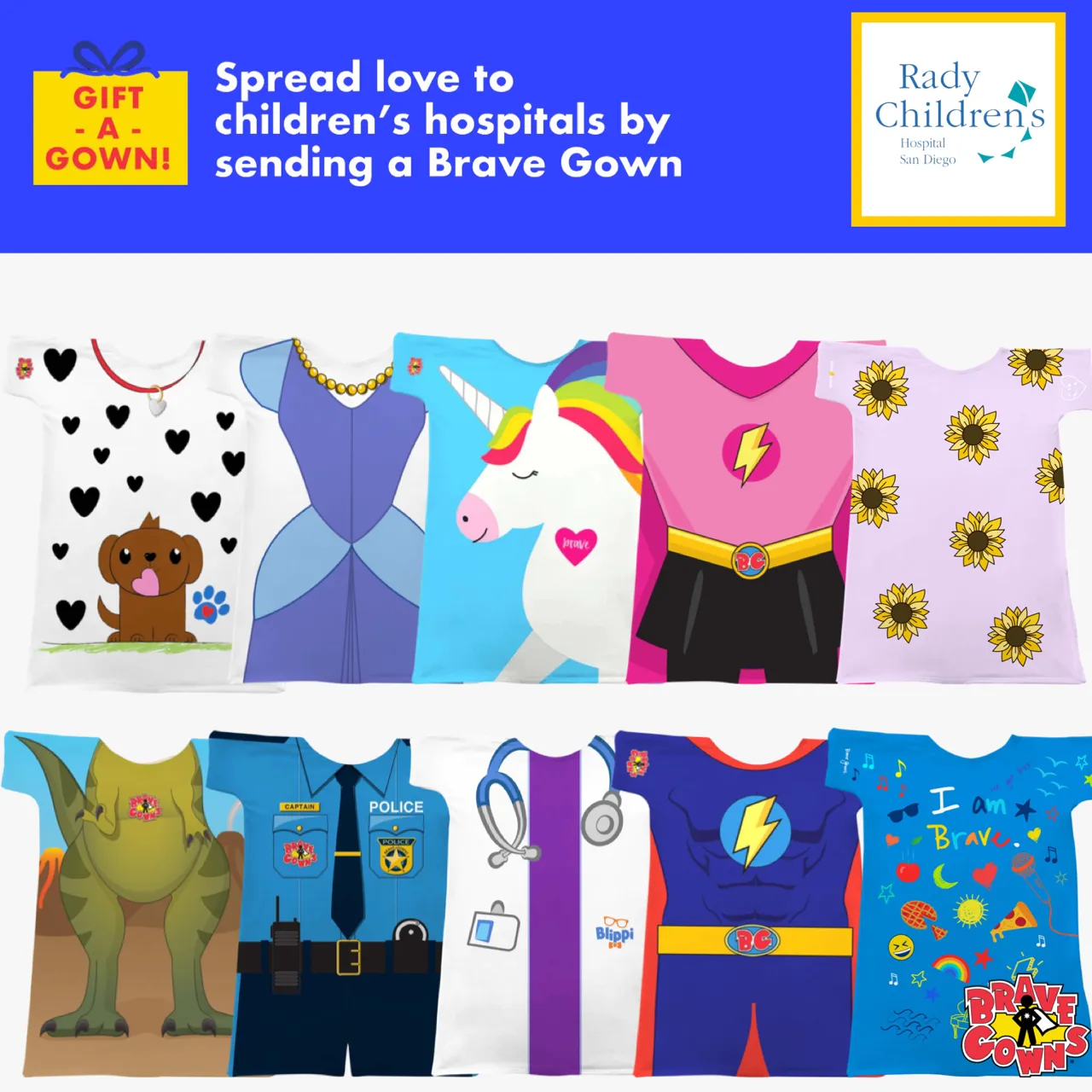 BRIGHTEN THE STAY FOR CHILDREN AT RADY'S CHILDREN'S HOSPITAL