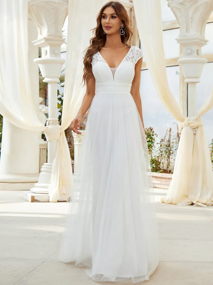 Brittany wedding dress in lace and tulle in Ivory Express NZ wide