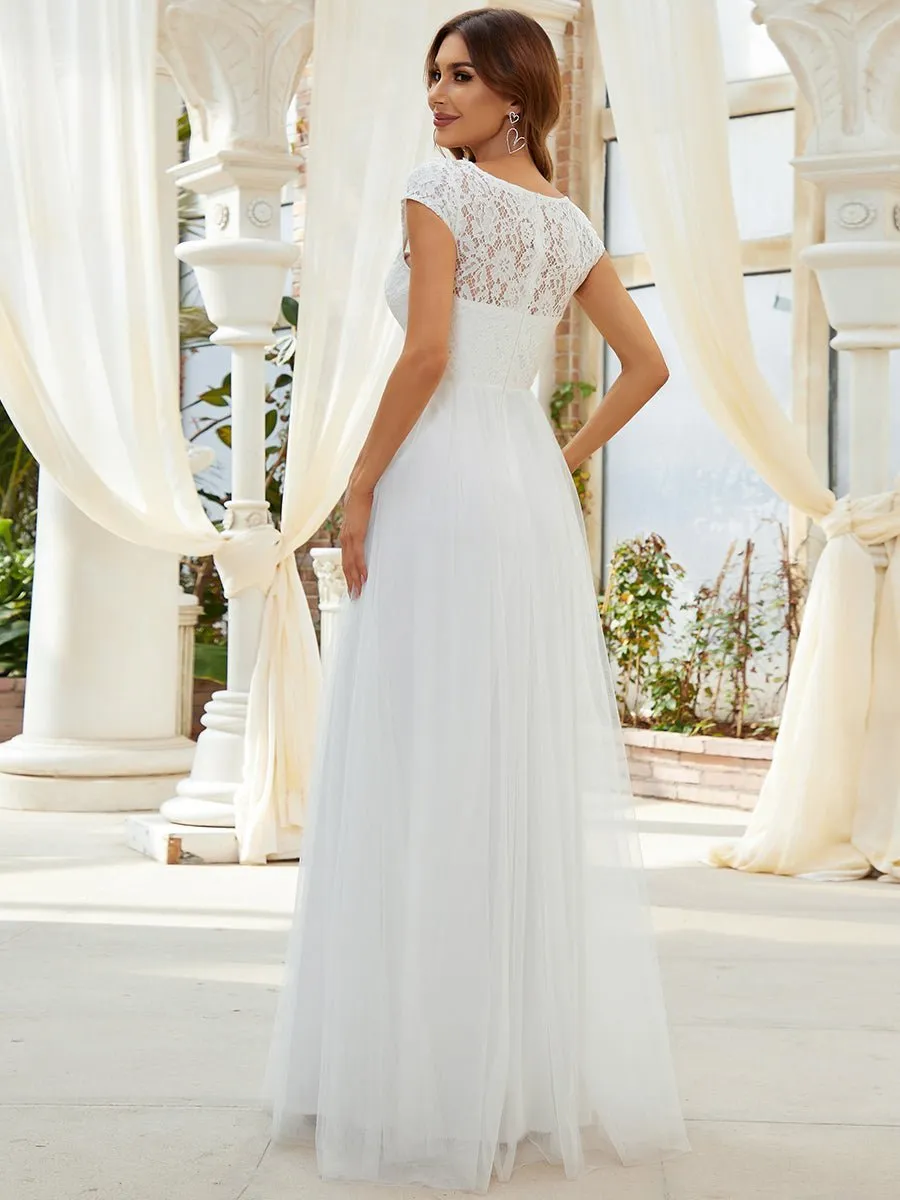 Brittany wedding dress in lace and tulle in Ivory Express NZ wide