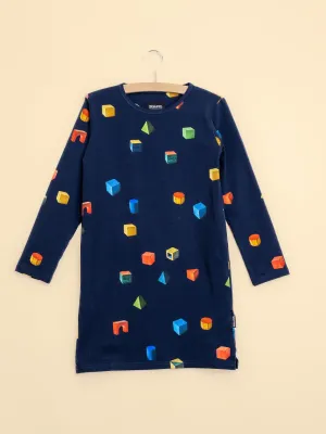 Building Blocks Long Sleeve Dress Kids