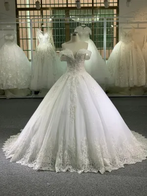 BYG elegance lace off the shoulder wedding dress