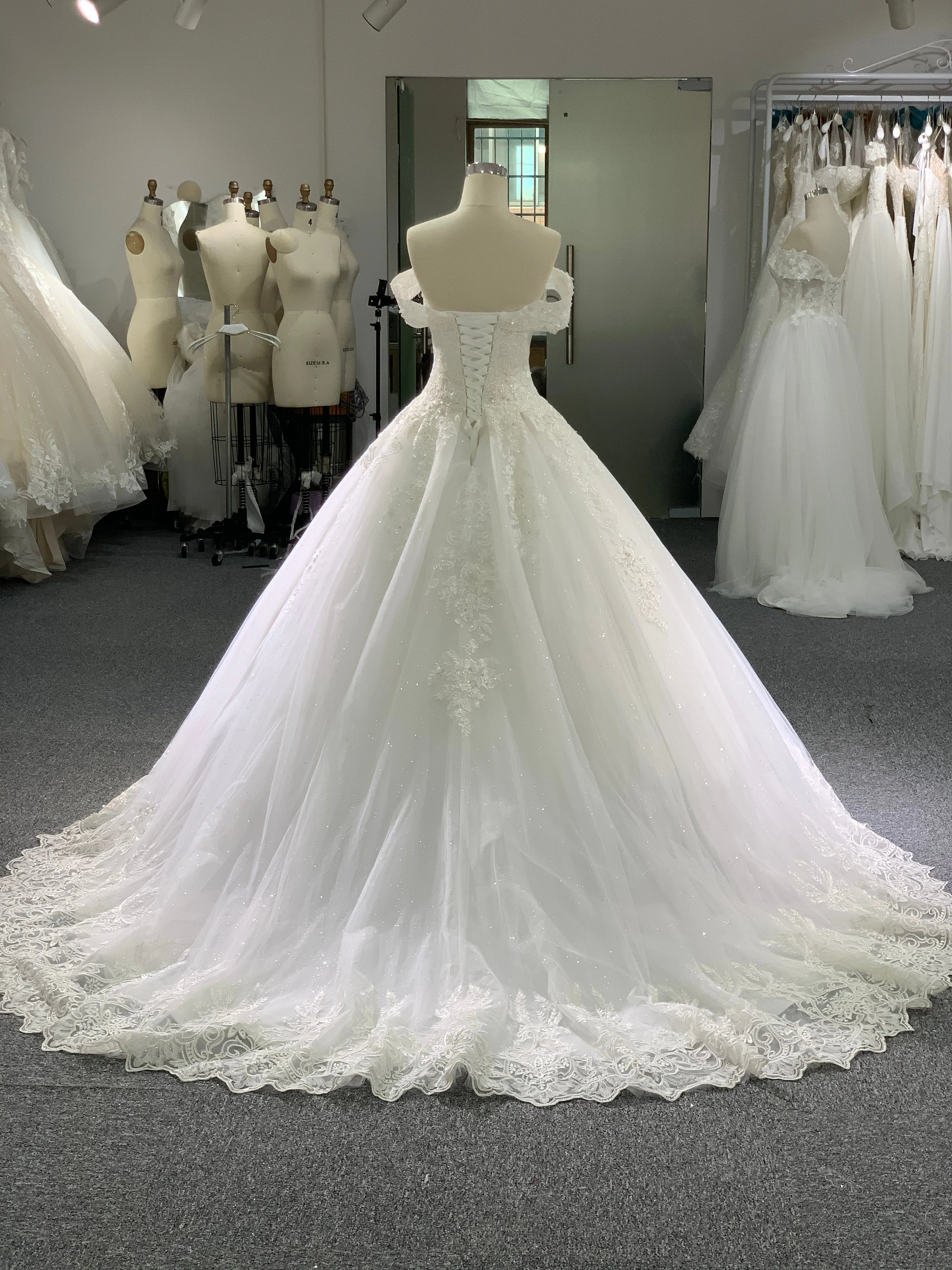 BYG elegance lace off the shoulder wedding dress