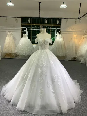 BYG high quality off the shoulder wedding dress