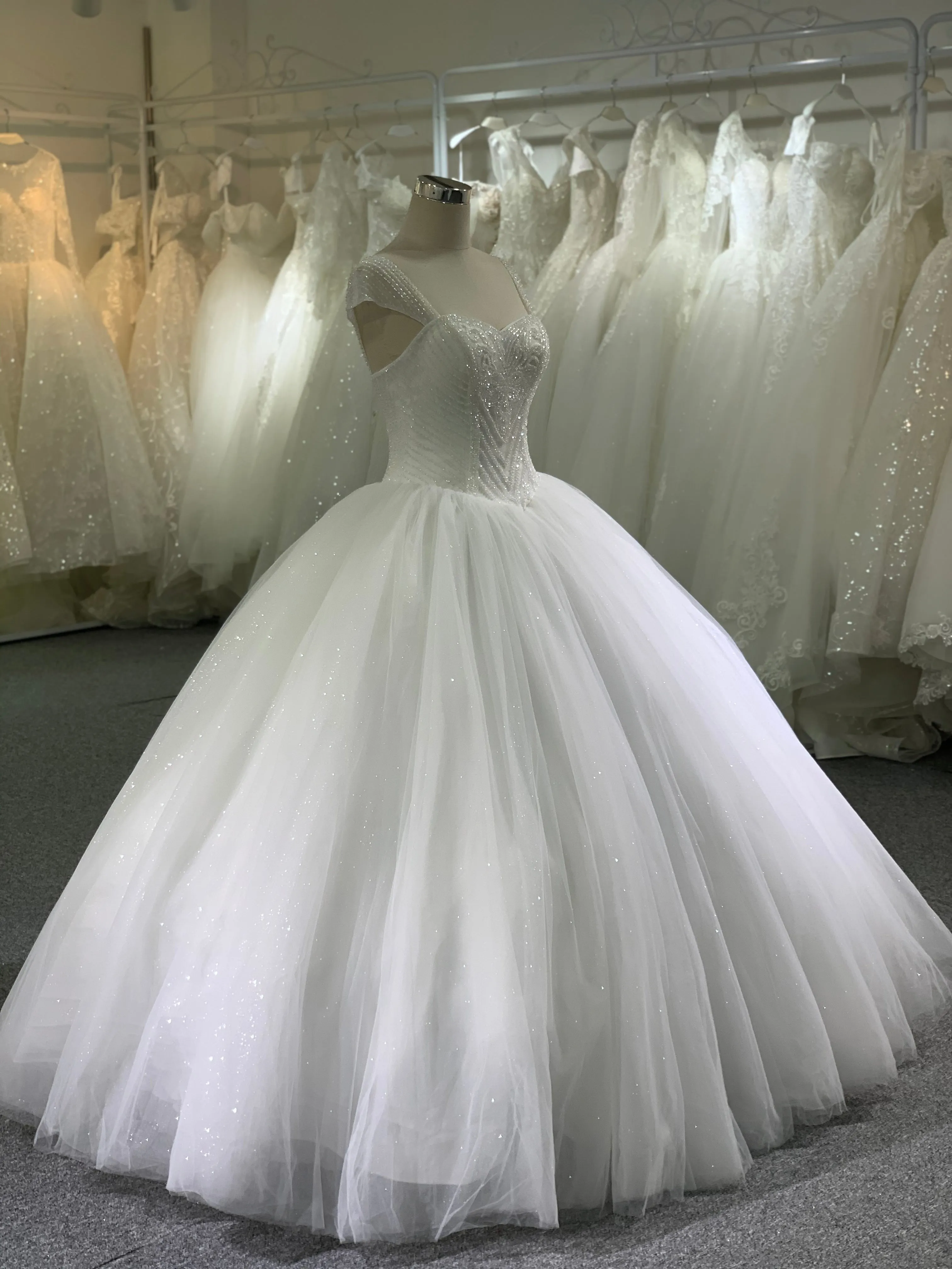 BYG new fashion design stunning wedding dress