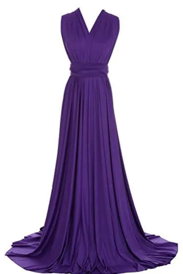 Cadbury Purple Convertible Infinity bridesmaid dress Express NZ wide
