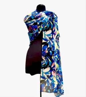 CAMILLE Long And Wide Sheer Shawl Stole Wrap Cover