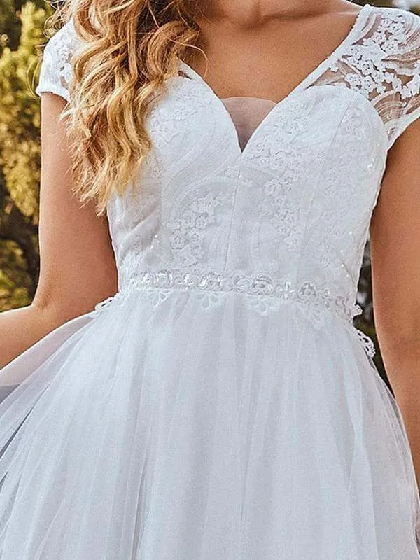 Candice sparkling plus size wedding dress in ivory Express NZ wide