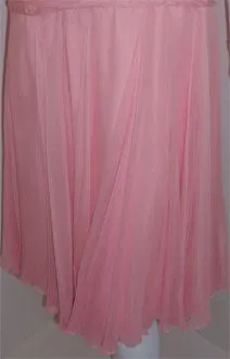 CEIL CHAPMAN 1960s Pink Chiffon Draped Pin Tucked Bodice Cocktail Dress