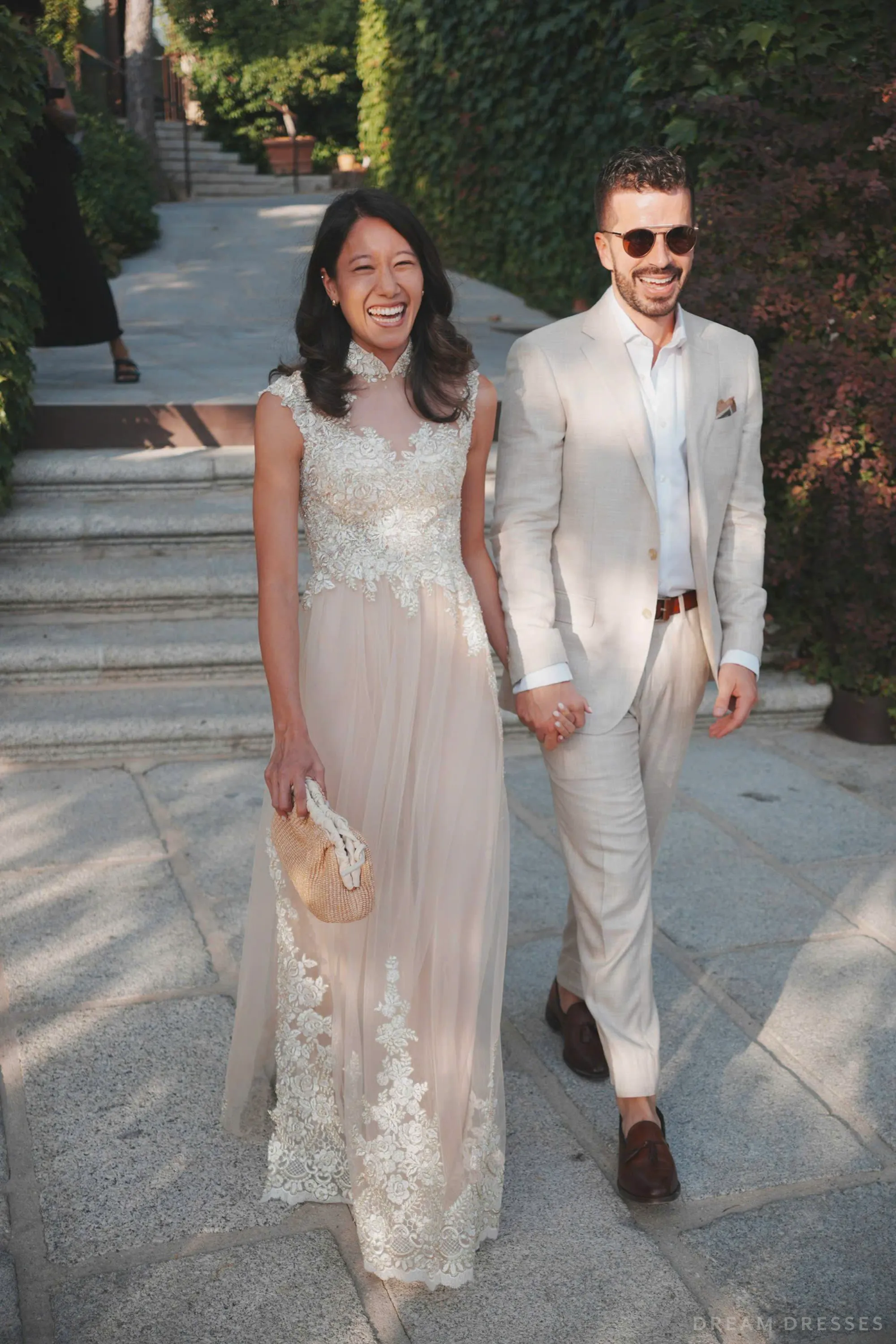 Champagne Bridal Ao Dai | Modern Vietnamese Bridal Dress (#SUYIN)