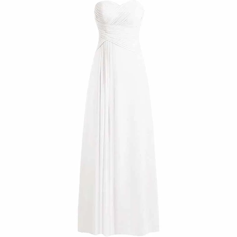 Chiffon Bridesmaid Dress Off The Shoulder Prom Dress Long Sweetheart Formal Evening Gowns