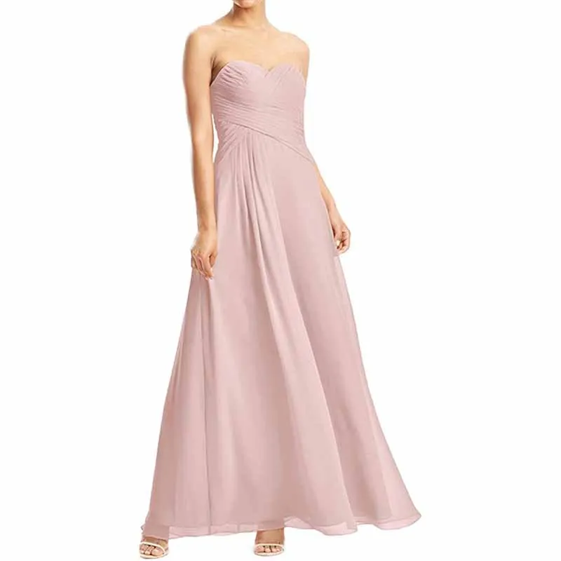 Chiffon Bridesmaid Dress Off The Shoulder Prom Dress Long Sweetheart Formal Evening Gowns