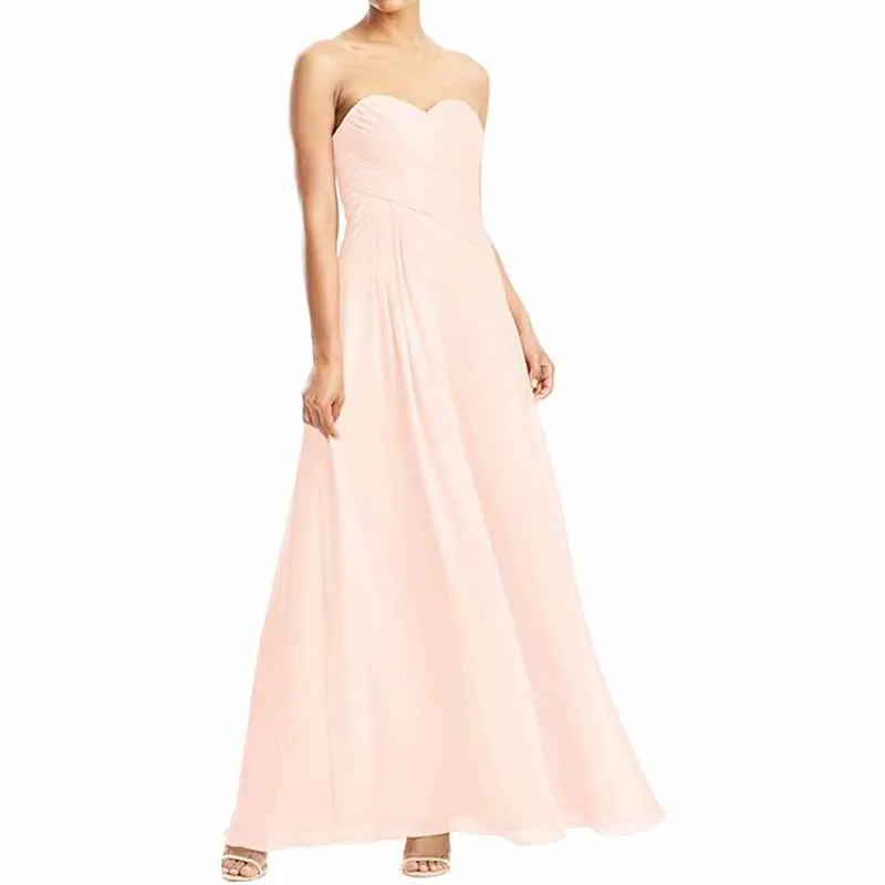 Chiffon Bridesmaid Dress Off The Shoulder Prom Dress Long Sweetheart Formal Evening Gowns