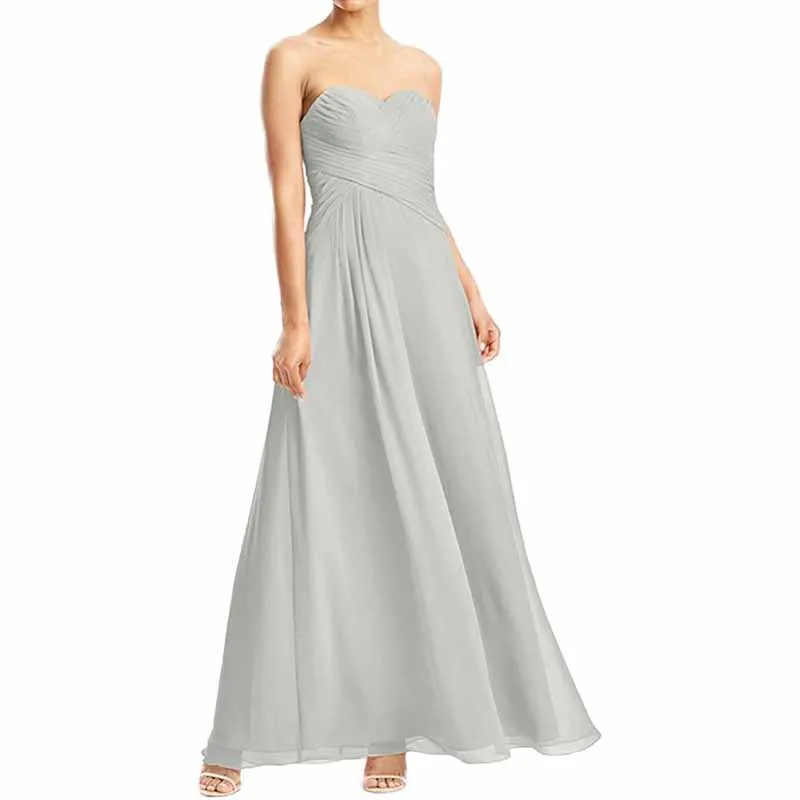 Chiffon Bridesmaid Dress Off The Shoulder Prom Dress Long Sweetheart Formal Evening Gowns