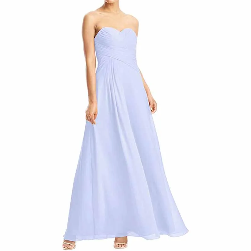 Chiffon Bridesmaid Dress Off The Shoulder Prom Dress Long Sweetheart Formal Evening Gowns