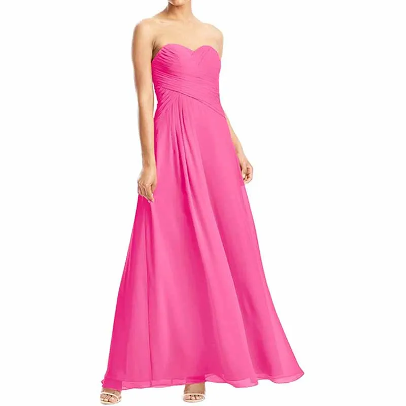 Chiffon Bridesmaid Dress Off The Shoulder Prom Dress Long Sweetheart Formal Evening Gowns