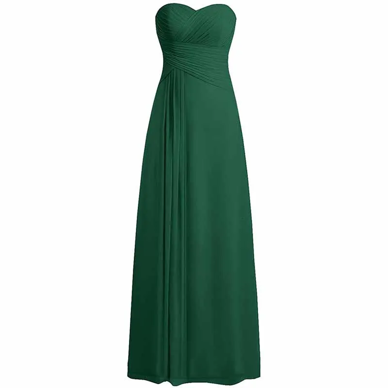 Chiffon Bridesmaid Dress Off The Shoulder Prom Dress Long Sweetheart Formal Evening Gowns