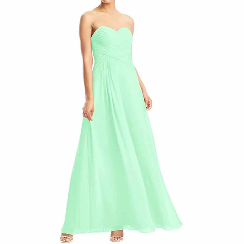 Chiffon Bridesmaid Dress Off The Shoulder Prom Dress Long Sweetheart Formal Evening Gowns