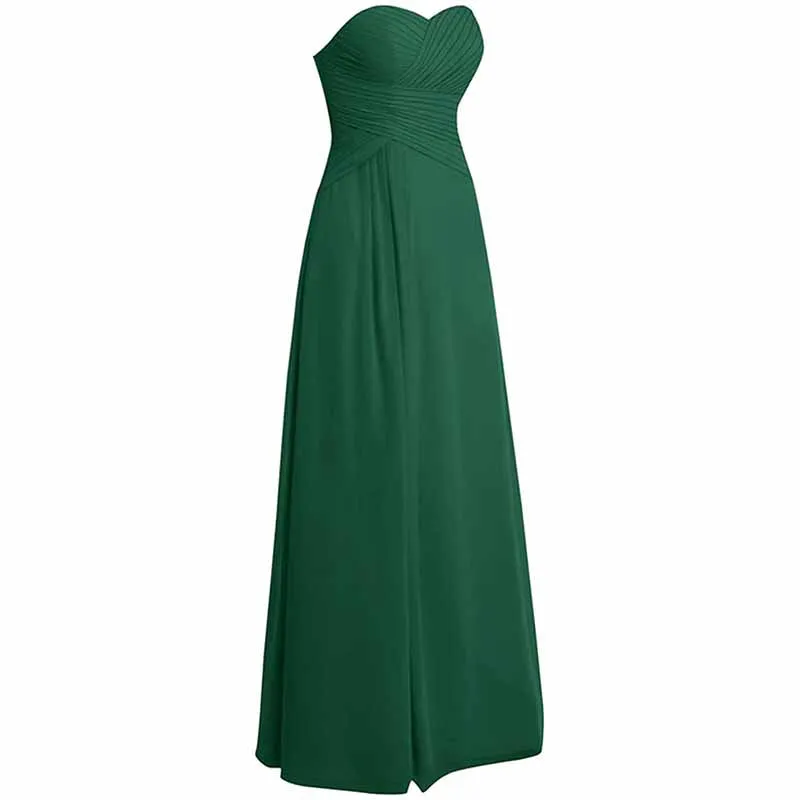 Chiffon Bridesmaid Dress Off The Shoulder Prom Dress Long Sweetheart Formal Evening Gowns