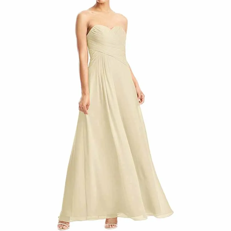 Chiffon Bridesmaid Dress Off The Shoulder Prom Dress Long Sweetheart Formal Evening Gowns