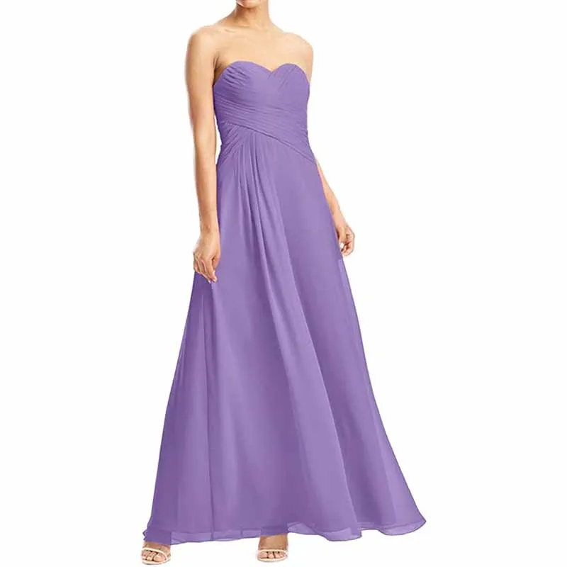 Chiffon Bridesmaid Dress Off The Shoulder Prom Dress Long Sweetheart Formal Evening Gowns