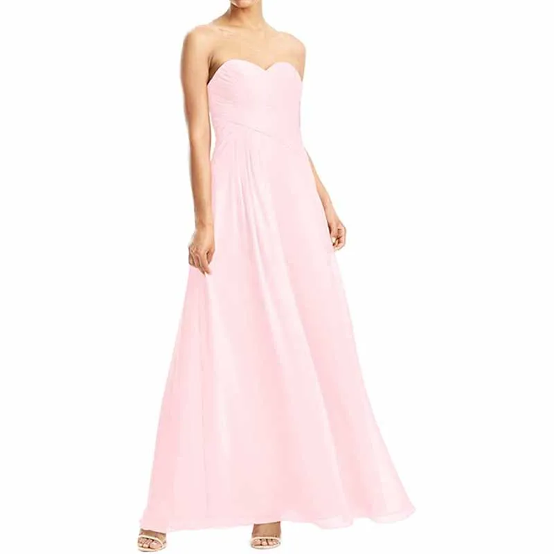 Chiffon Bridesmaid Dress Off The Shoulder Prom Dress Long Sweetheart Formal Evening Gowns