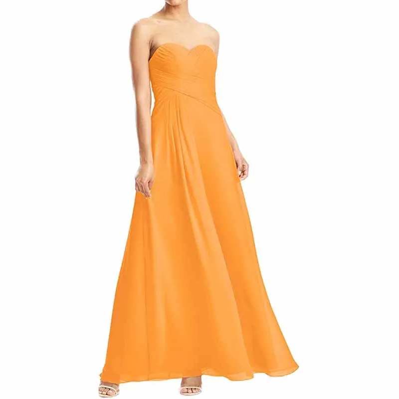 Chiffon Bridesmaid Dress Off The Shoulder Prom Dress Long Sweetheart Formal Evening Gowns