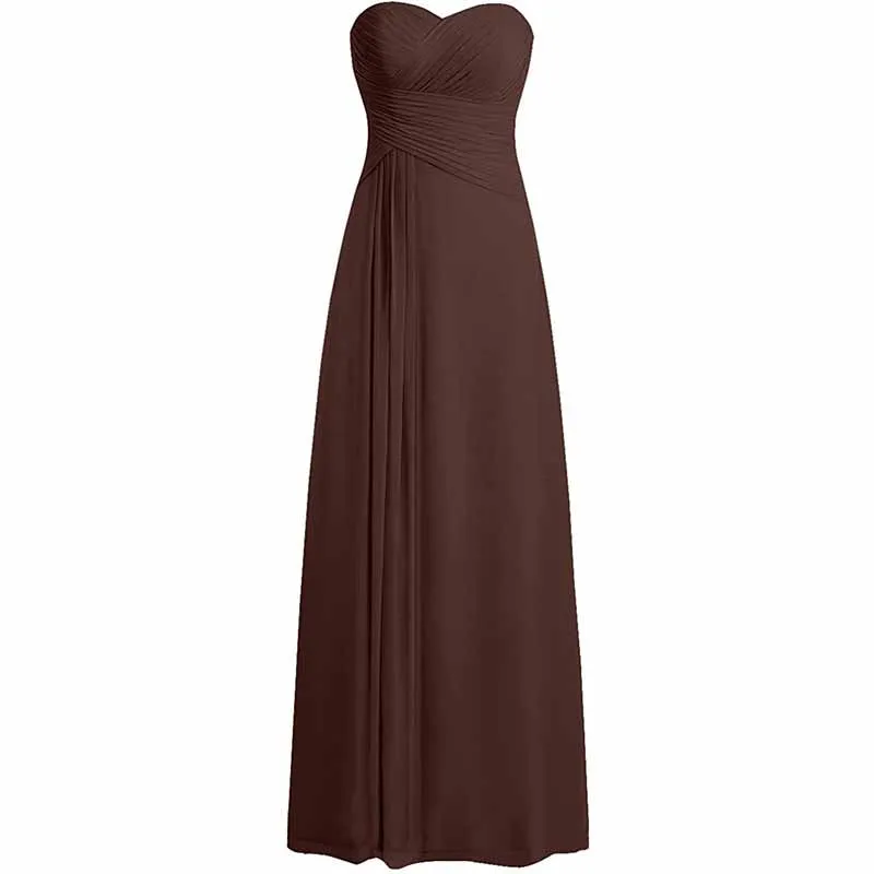 Chiffon Bridesmaid Dress Off The Shoulder Prom Dress Long Sweetheart Formal Evening Gowns