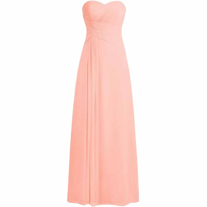 Chiffon Bridesmaid Dress Off The Shoulder Prom Dress Long Sweetheart Formal Evening Gowns