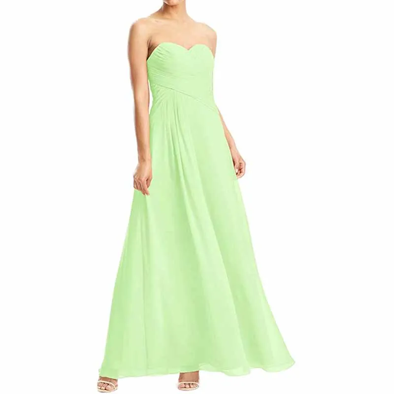 Chiffon Bridesmaid Dress Off The Shoulder Prom Dress Long Sweetheart Formal Evening Gowns