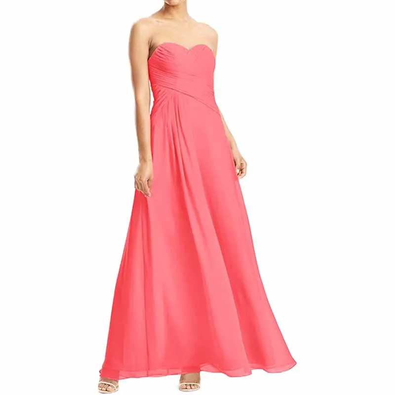 Chiffon Bridesmaid Dress Off The Shoulder Prom Dress Long Sweetheart Formal Evening Gowns