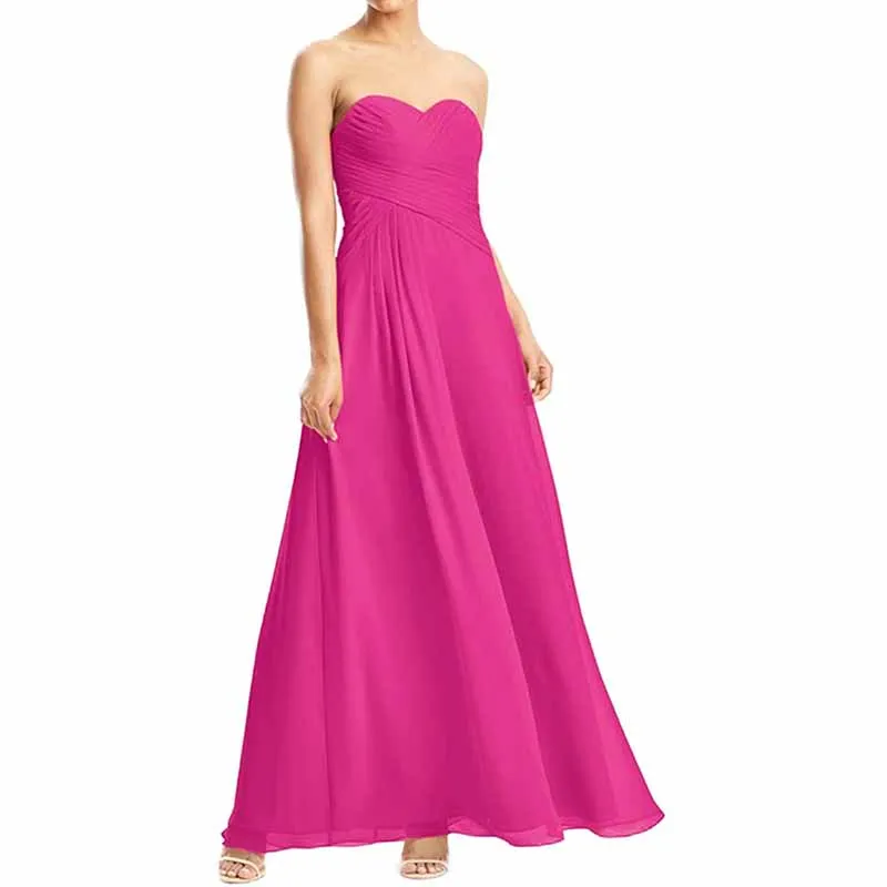 Chiffon Bridesmaid Dress Off The Shoulder Prom Dress Long Sweetheart Formal Evening Gowns