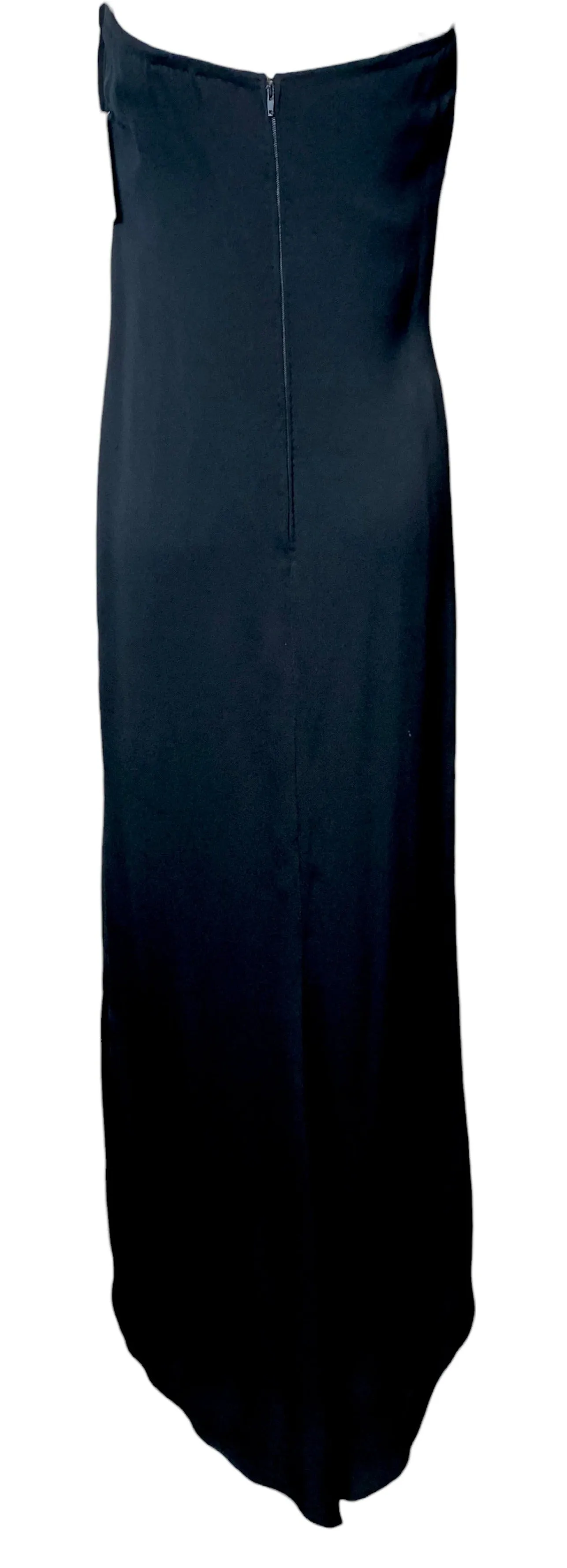 Chloe by Karl Lagerfeld 90s Black Strapless Gown With Huge Bow