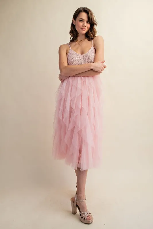 Christi Tulle and Crochet Dress