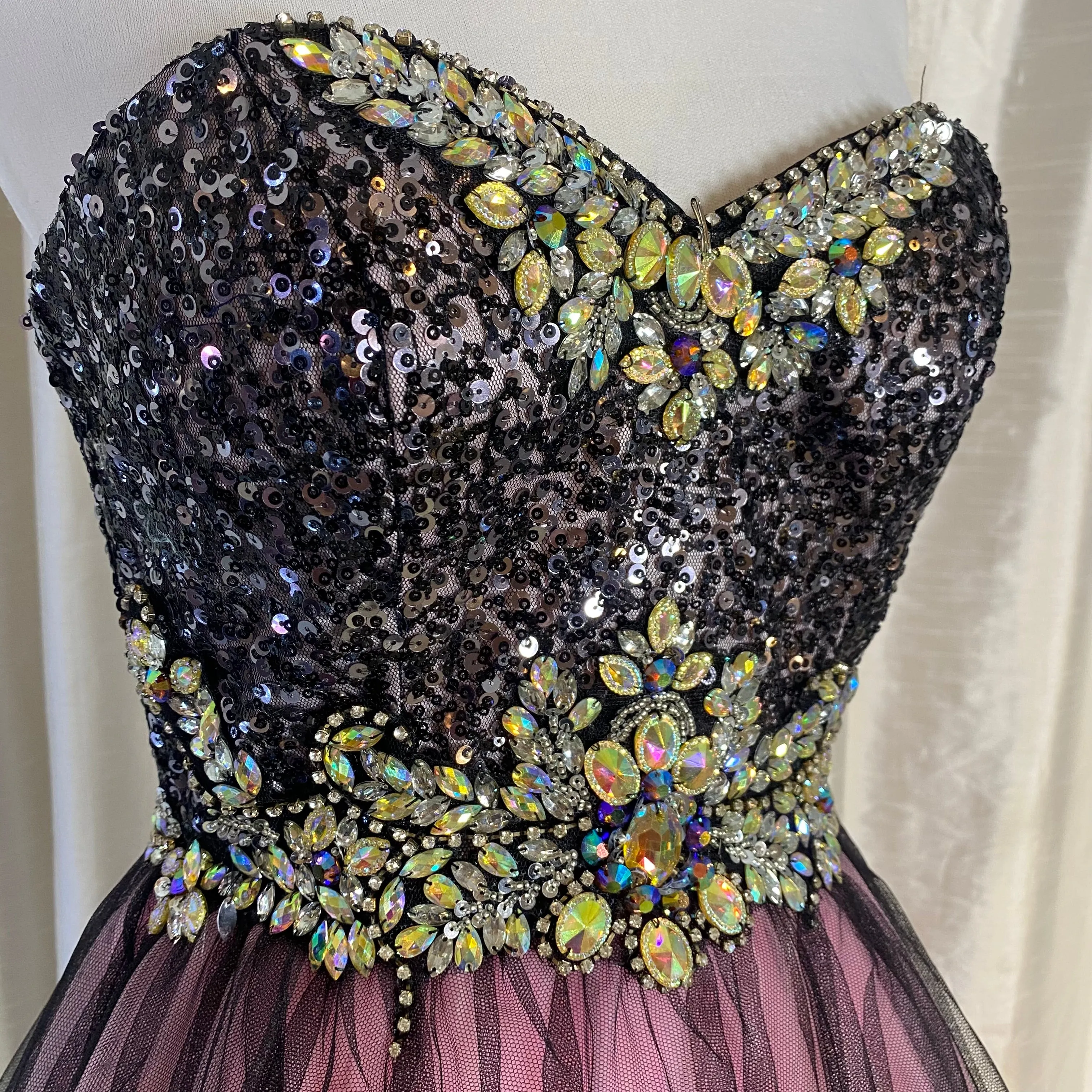 CLARISSE Style 2620 Full Gown Black/ Pink Size 00