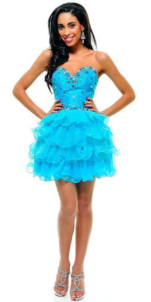 CLEARANCE - Cinderella Divine 1833 Ruffle Layer Tulle Skirt Dress (Size 4)