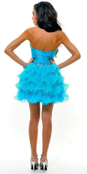 CLEARANCE - Cinderella Divine 1833 Ruffle Layer Tulle Skirt Dress (Size 4)