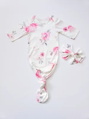 Coco Newborn Floral Gown Coming Home Outfit Girl