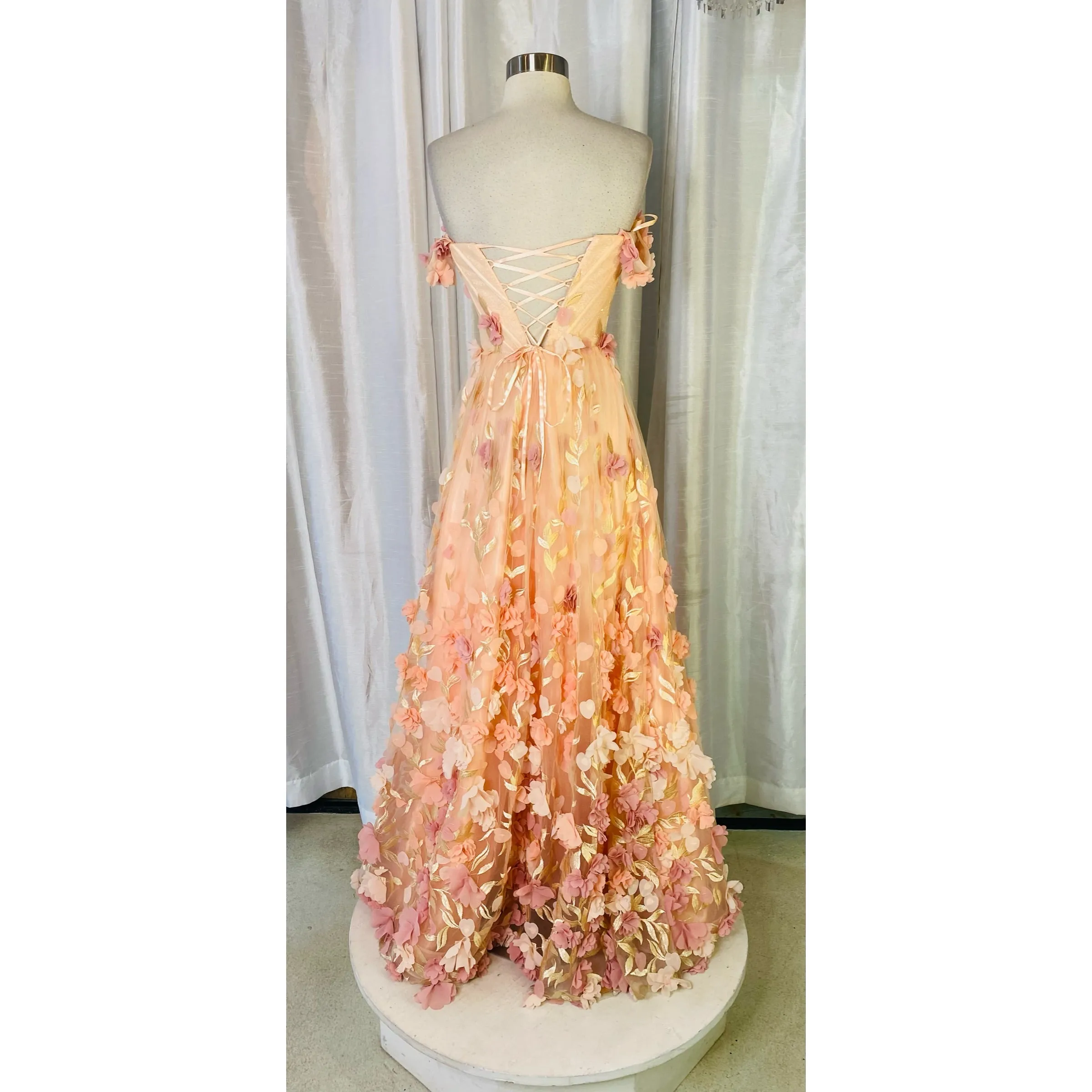 COLETTE #CL2057 Apricot Long Gown Size 2