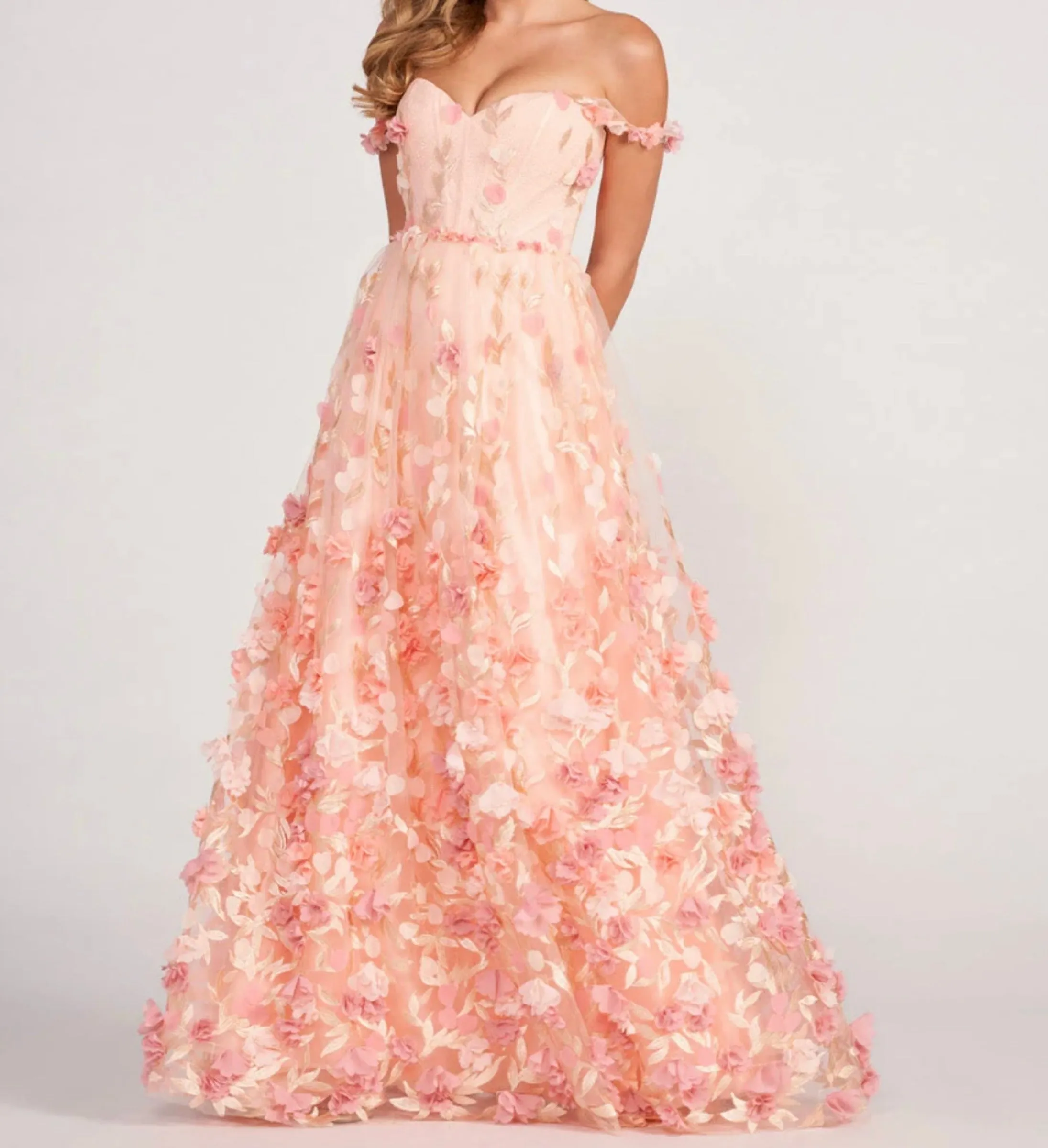 COLETTE #CL2057 Apricot Long Gown Size 2