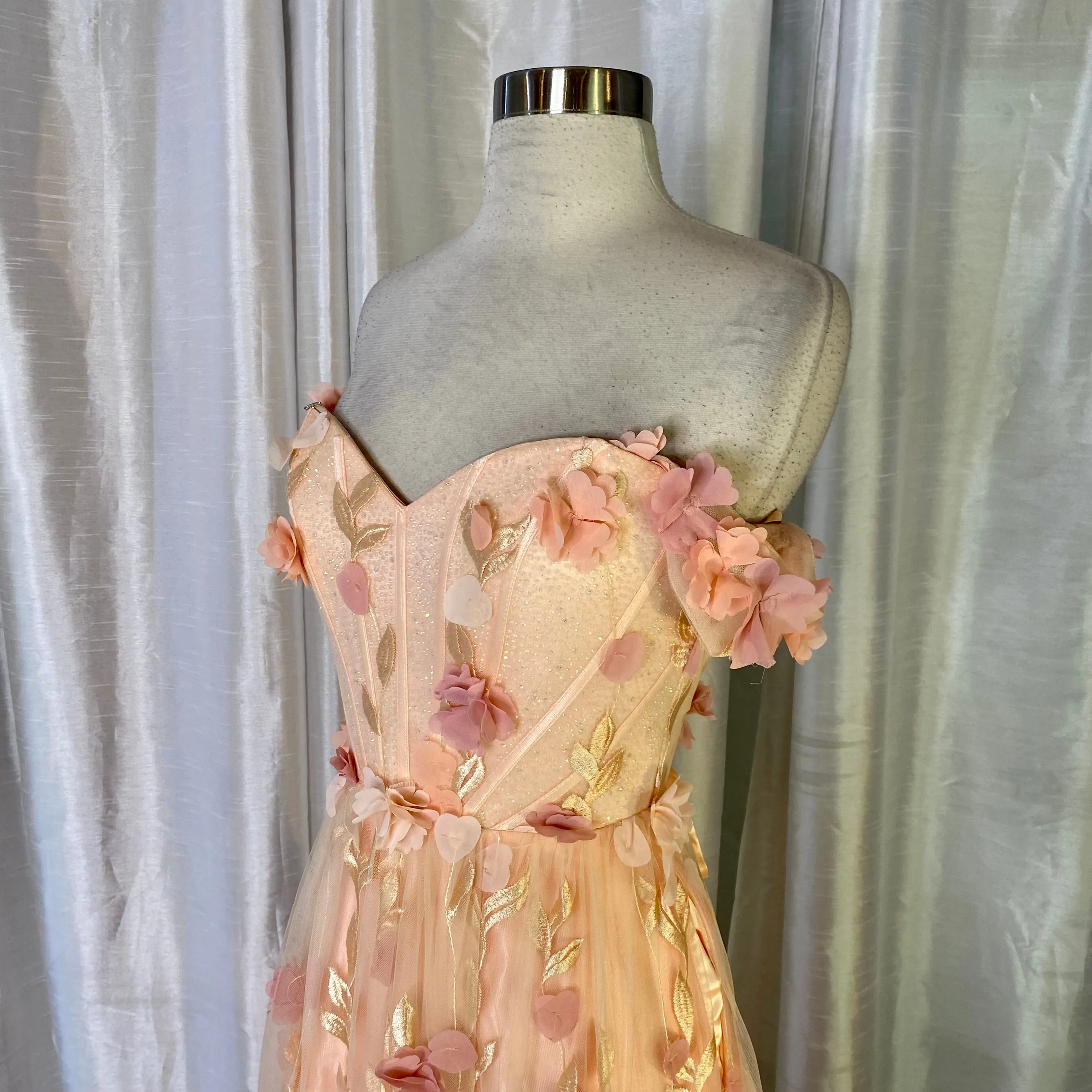COLETTE #CL2057 Apricot Long Gown Size 2