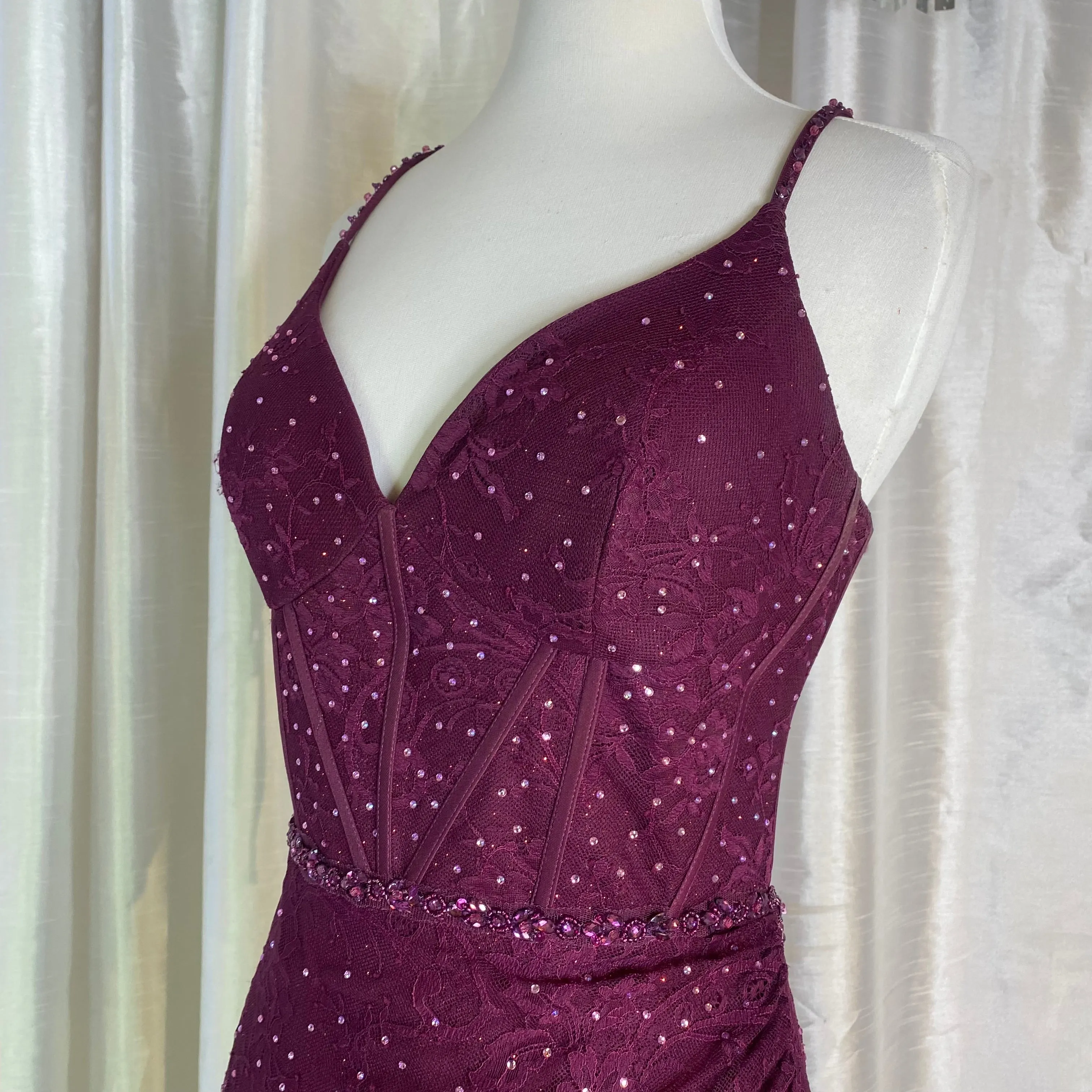COLETTE Style 2037 Long Gown Burgundy Size 10