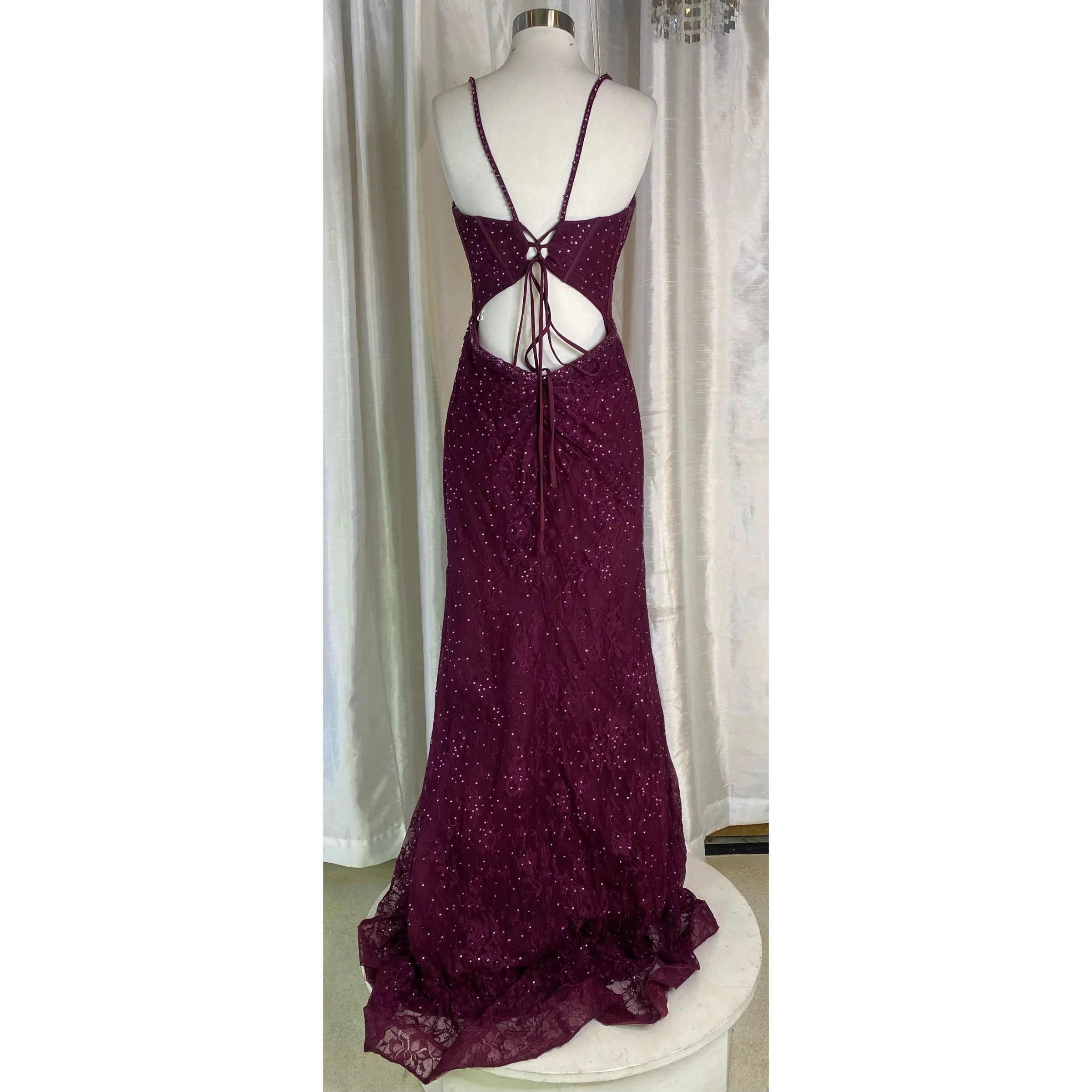 COLETTE Style 2037 Long Gown Burgundy Size 10